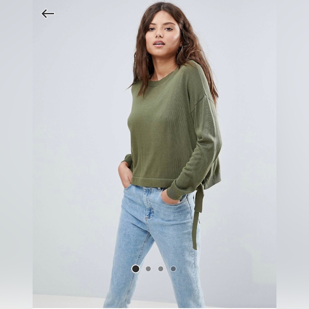 ASOS | Sweater with Rouche Tie Hem